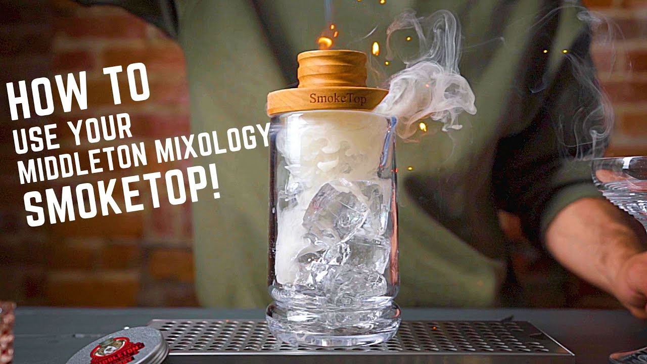 Hero background - SmokeTop cocktail smoker creating dramatic smoke effects